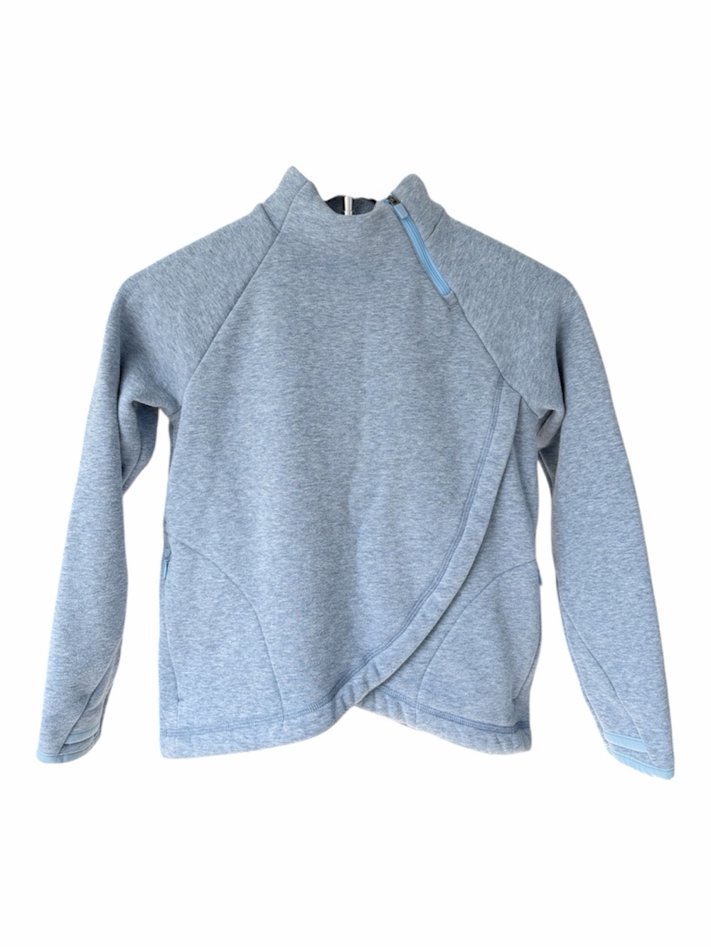 Athleta Girl Cozy Karma Wrap Pullover Sweatshirt - Pale Blue size Small